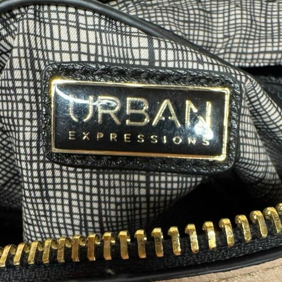 Urban Expressions Audrey Crossbody Bag Two Tone Bag Zip Closure Adjustable Strap - Picture 14 of 16